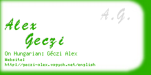 alex geczi business card