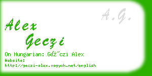 alex geczi business card